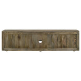 Keese - Mueble para TV de madera con 2 puertas y 70 pulgadas, consola multimedia, mango marrón