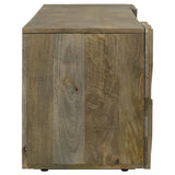 Keese - Mueble para TV de madera con 2 puertas y 70 pulgadas, consola multimedia, mango marrón