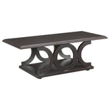 Mesa de centro rectangular de madera de ingeniería Shelly Cappuccino