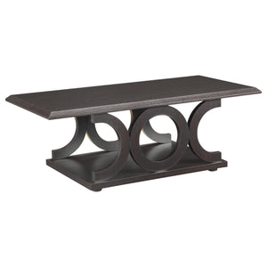 Mesa de centro rectangular de madera de ingeniería Shelly Cappuccino