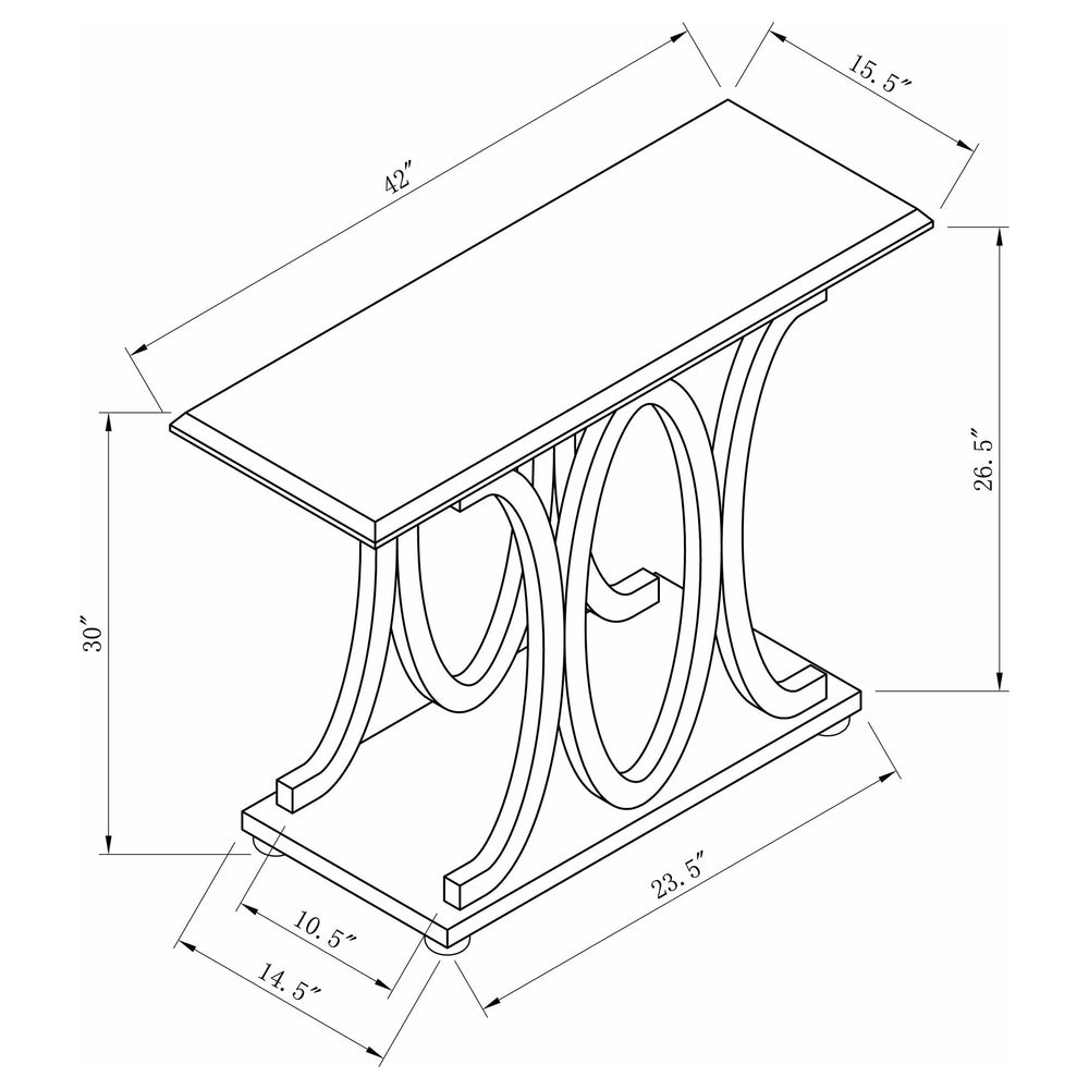 Consola de entrada de madera de ingeniería Shelly color capuchino