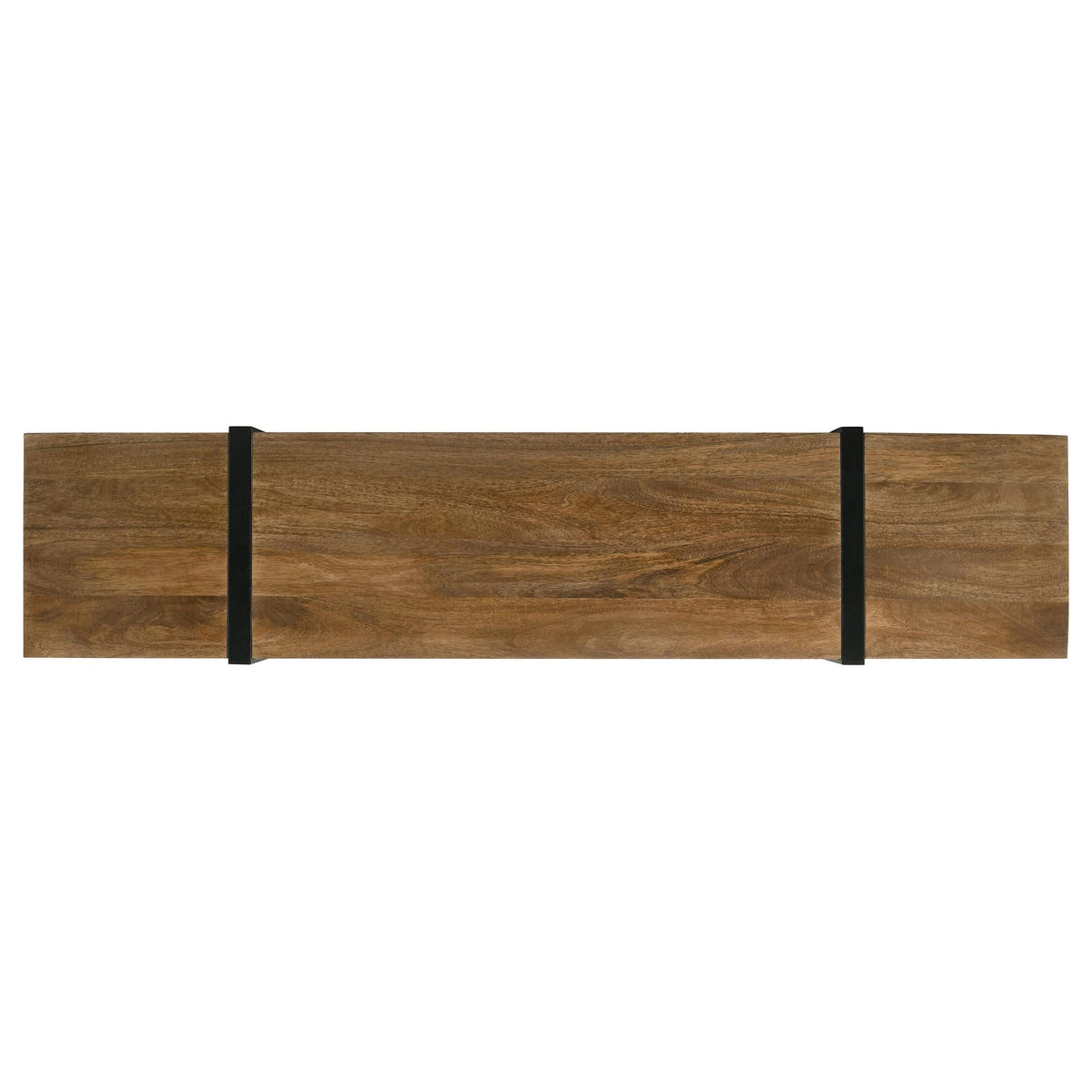 Mueble para TV de 70 pulgadas de madera de mango con 5 cajones y consola multimedia marrón