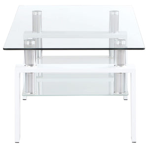 Dyer 2-piece Rectangular Coffee and End Table Set White