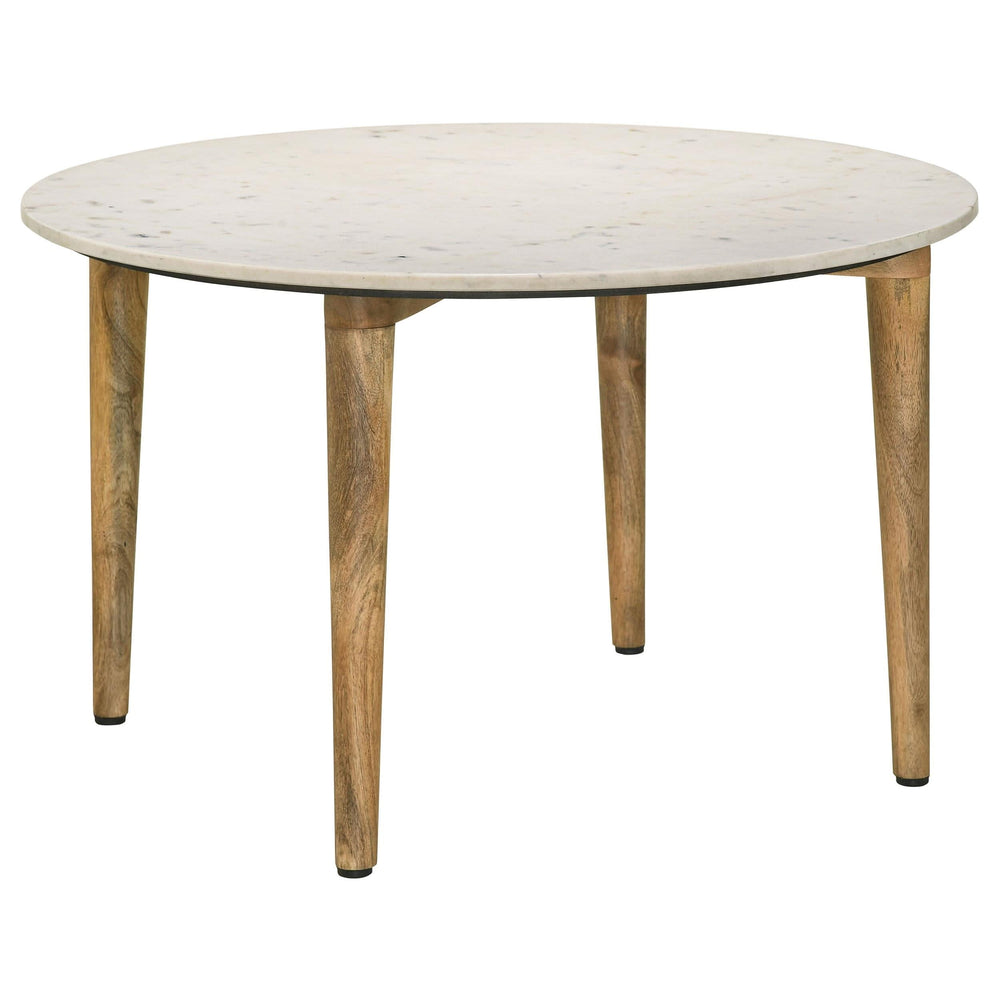 Juego de mesa de centro y auxiliar de 3 piezas Aldis en blanco