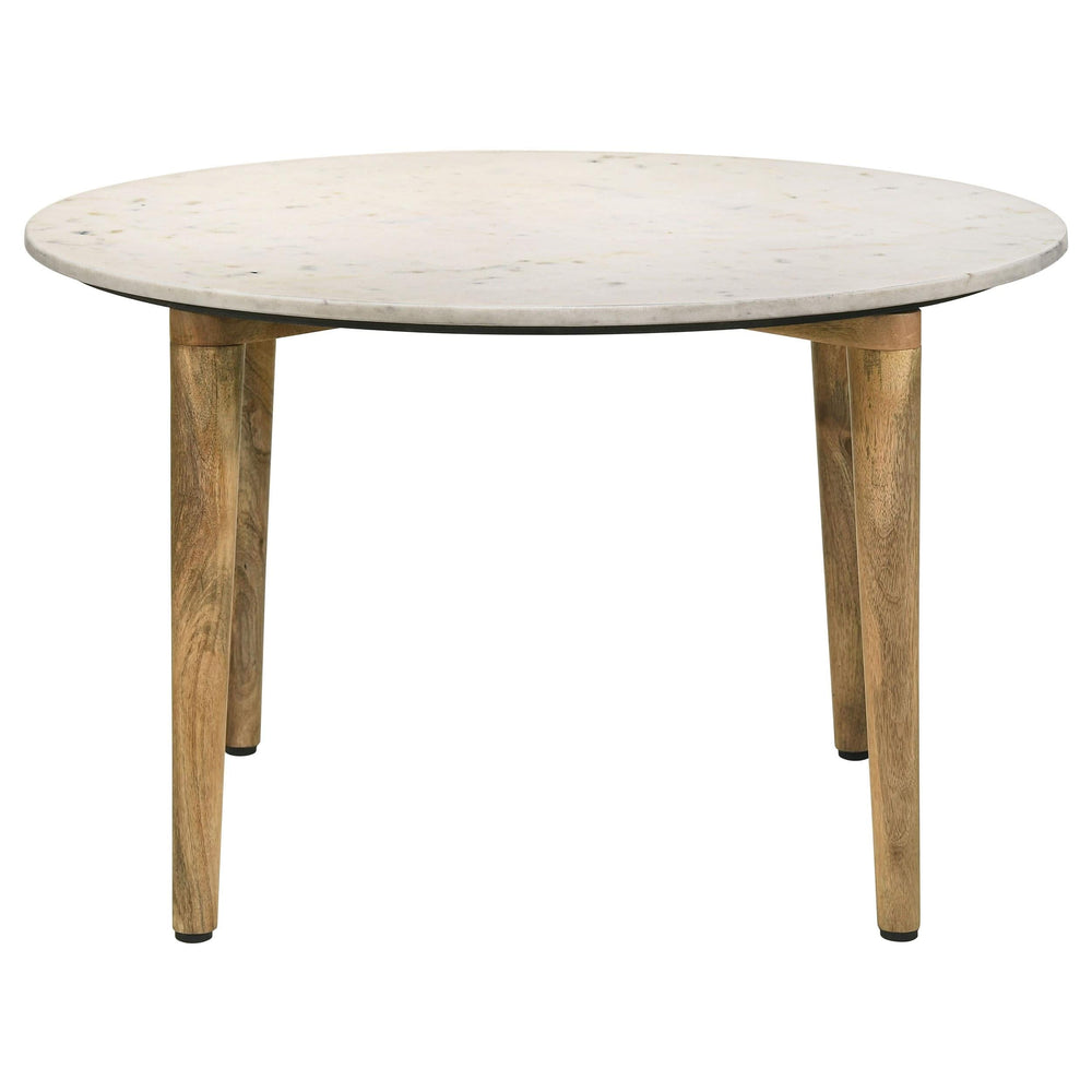 Juego de mesa de centro y auxiliar de 3 piezas Aldis en blanco