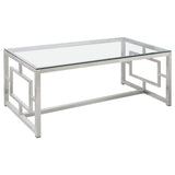 Merced 2-piece Rectangular Coffee and End Table Set Nickel