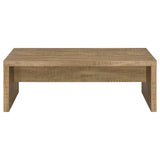 Mesa de centro rectangular Lynette de madera de ingeniería de mango
