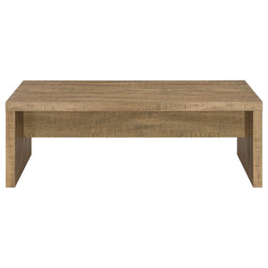 Mesa de centro rectangular Lynette de madera de ingeniería de mango