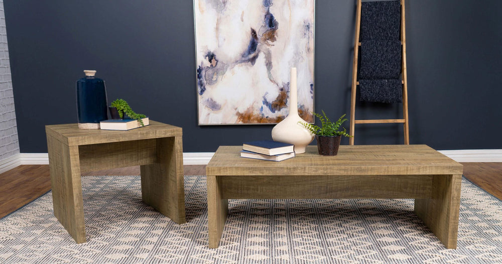 Mesa de centro rectangular Lynette de madera de ingeniería de mango