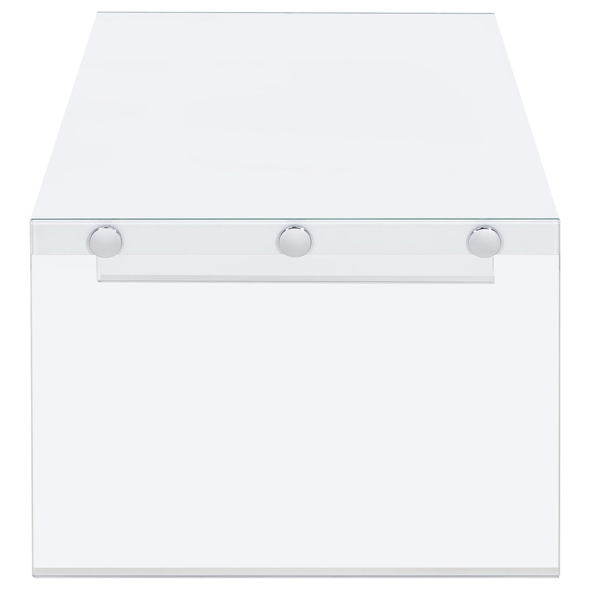 Juego de mesa de centro y auxiliar de 2 piezas Opal blanco de alto brillo