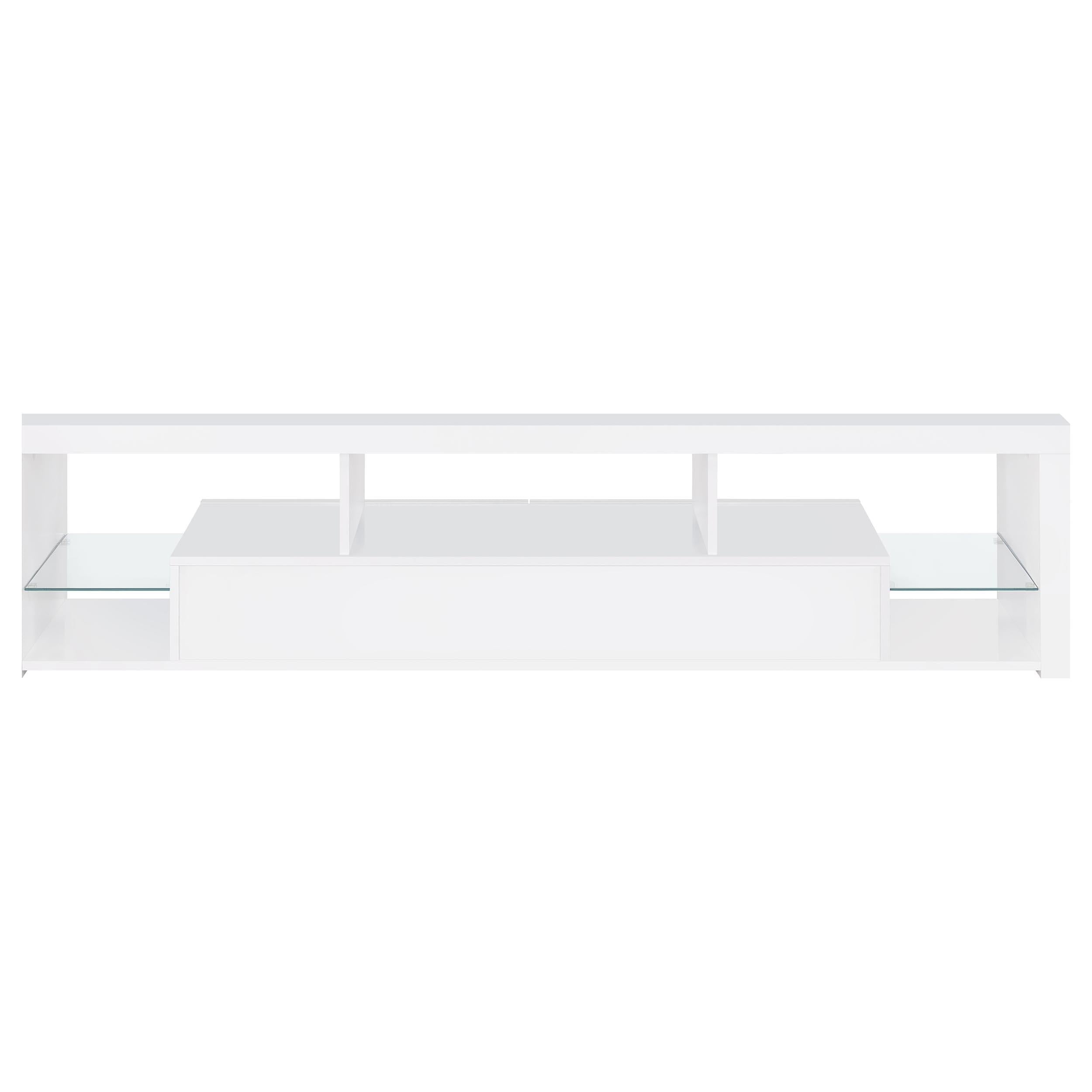Jude 2-drawer Engineered Wood 71-inch TV Stand High Gloss White