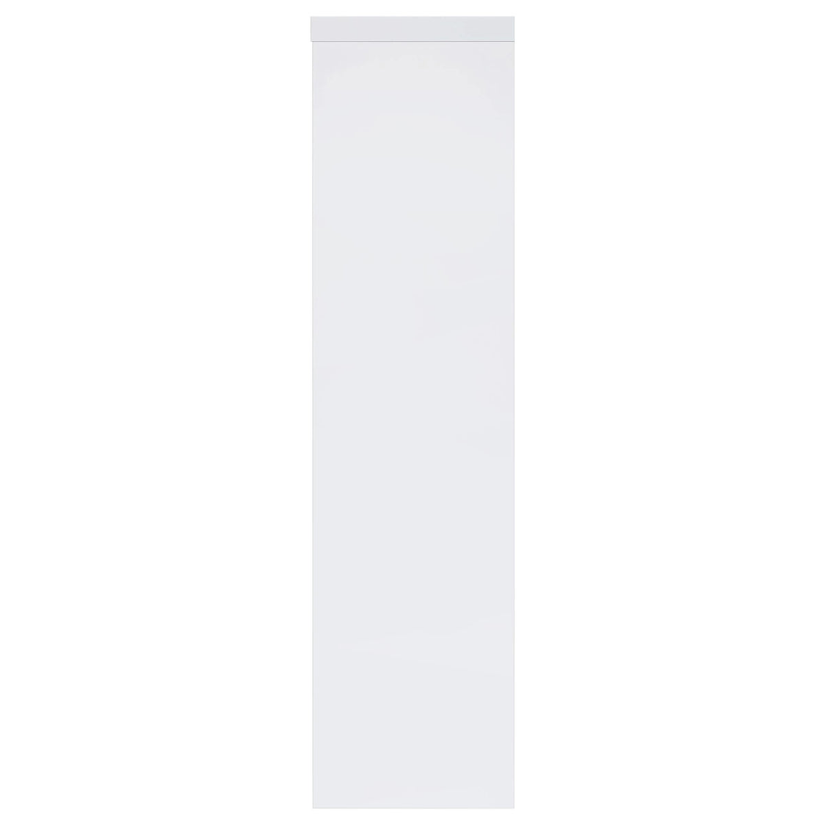 Torre multimedia Jude de 3 estantes de madera de ingeniería, blanco brillante