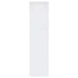 Torre multimedia Jude de 3 estantes de madera de ingeniería, blanco brillante