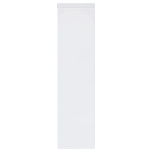 Torre multimedia Jude de 3 estantes de madera de ingeniería, blanco brillante