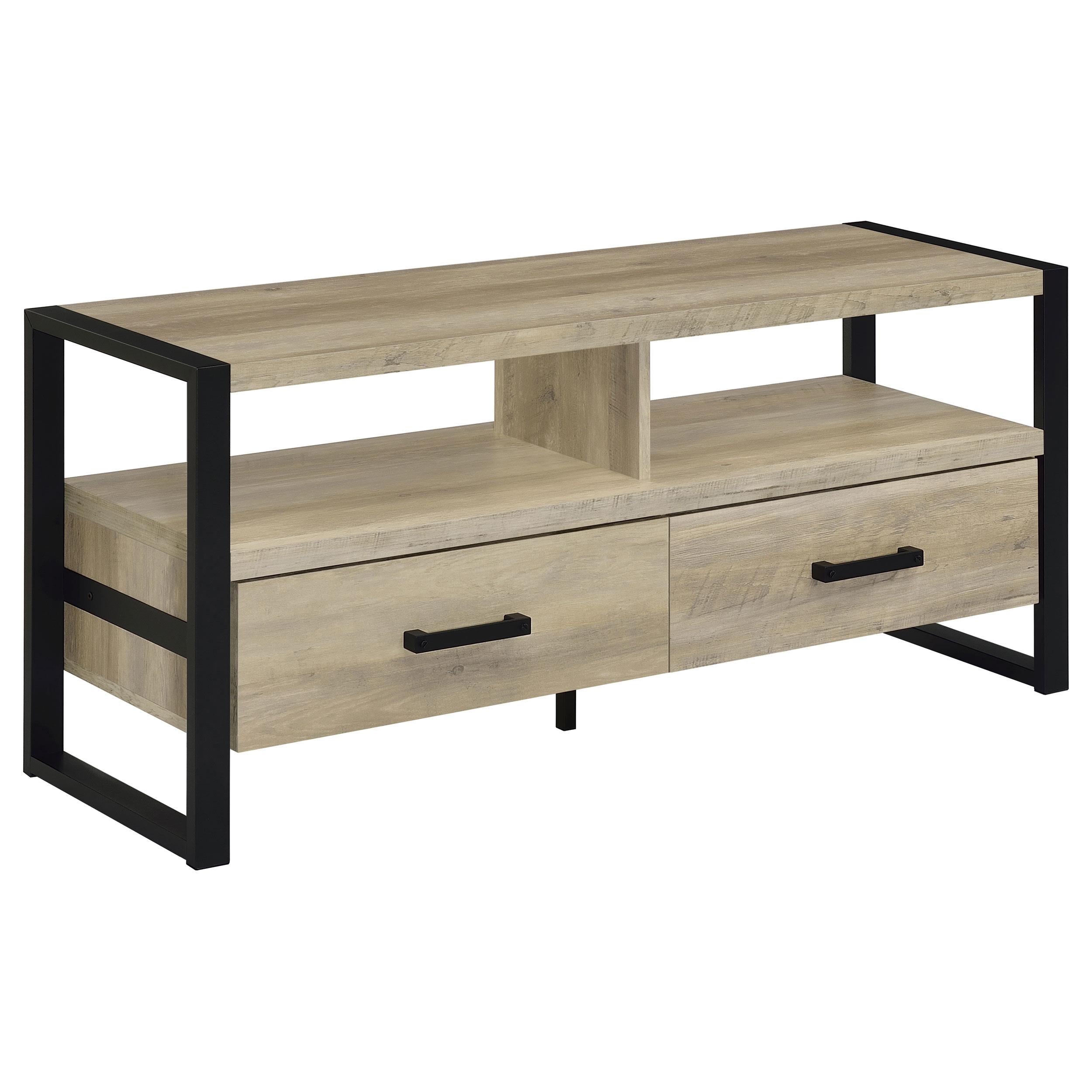 James 2-drawer Engineered Wood 48-inch TV Stand Distressed Pine
