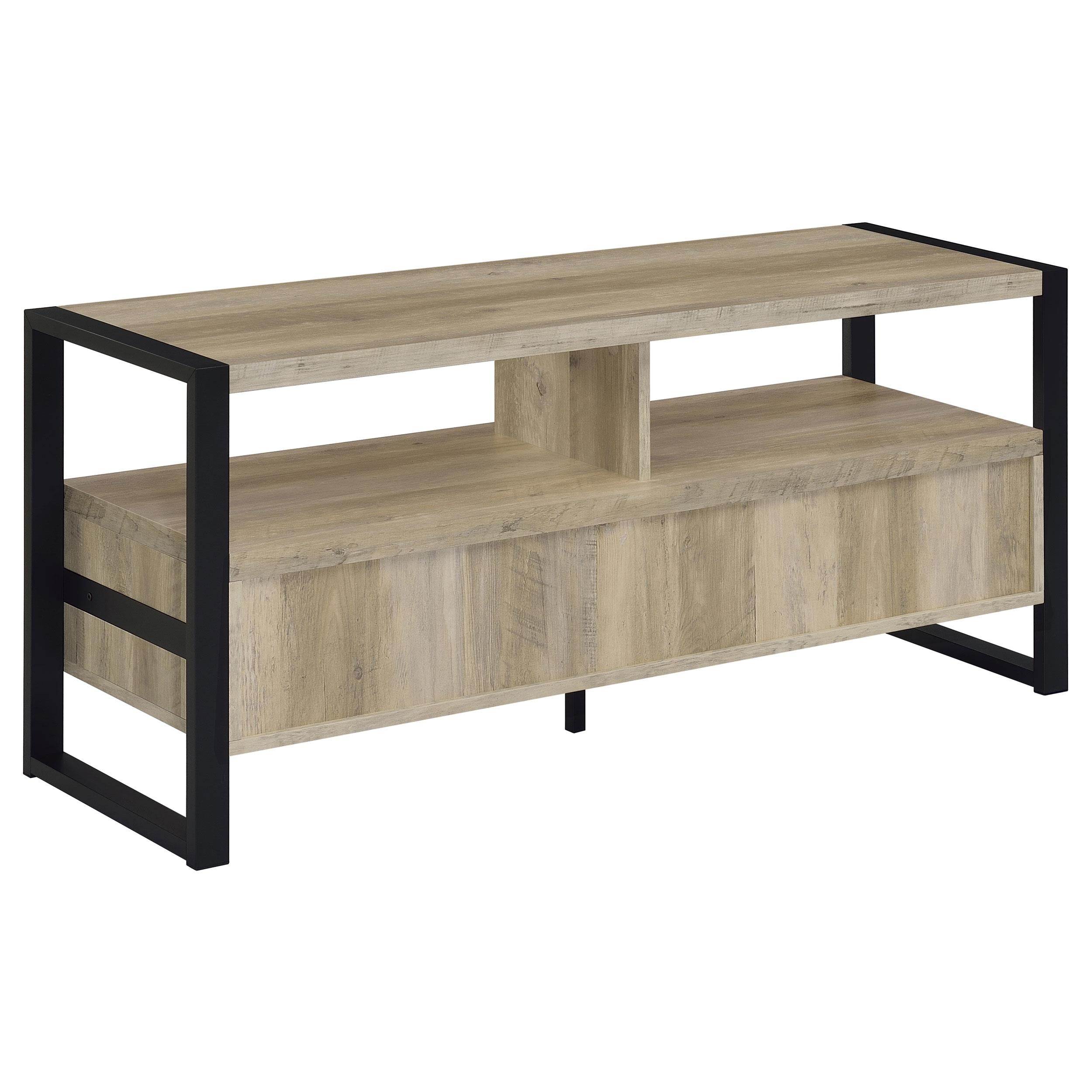 James 2-drawer Engineered Wood 48-inch TV Stand Distressed Pine