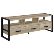 James 3-drawer Engineered Wood 60-inch TV Stand Distressed Pine