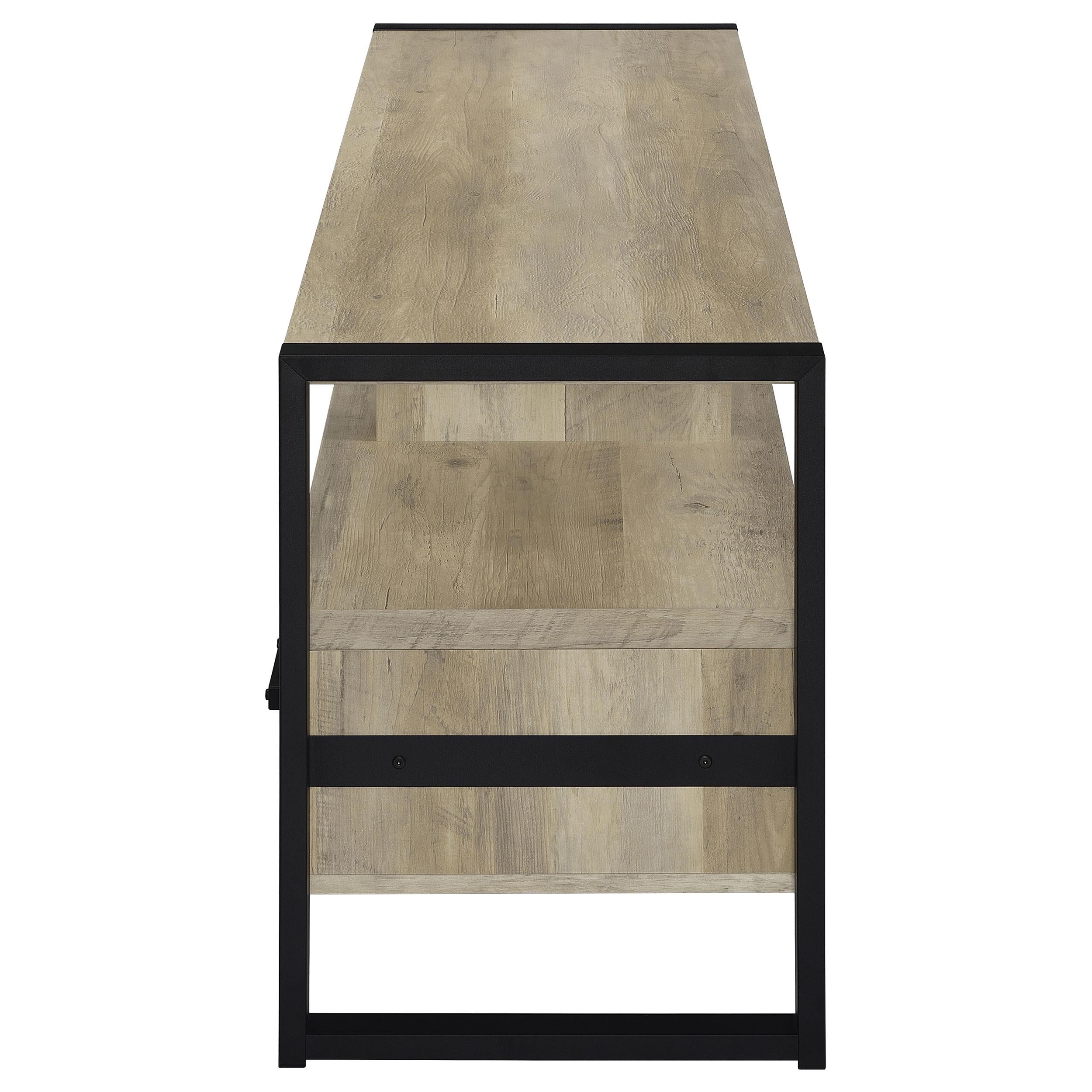 James 3-drawer Engineered Wood 60-inch TV Stand Distressed Pine