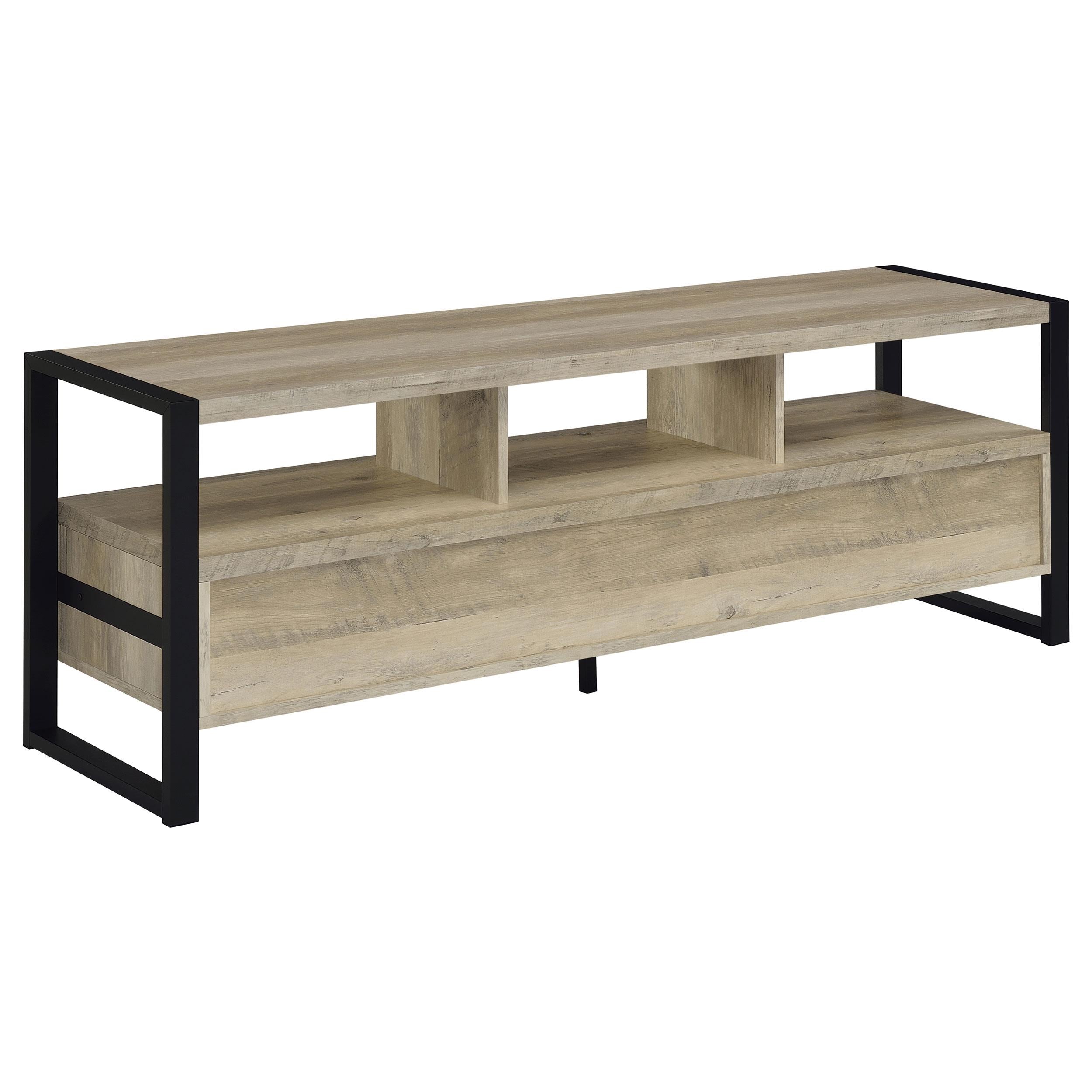 James 3-drawer Engineered Wood 60-inch TV Stand Distressed Pine