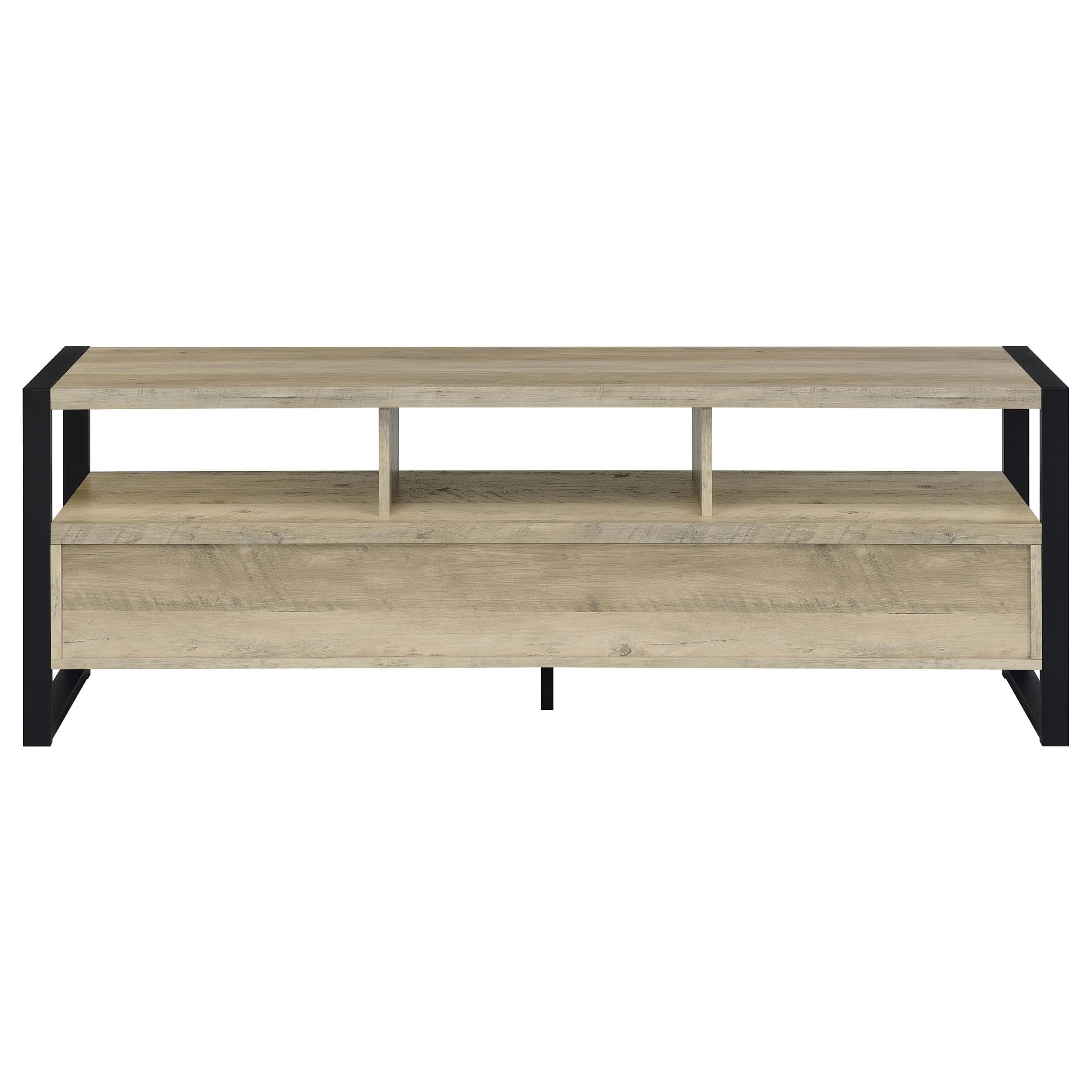 James 3-drawer Engineered Wood 60-inch TV Stand Distressed Pine