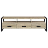 James 3-drawer Engineered Wood 71-inch TV Stand Distressed Pine