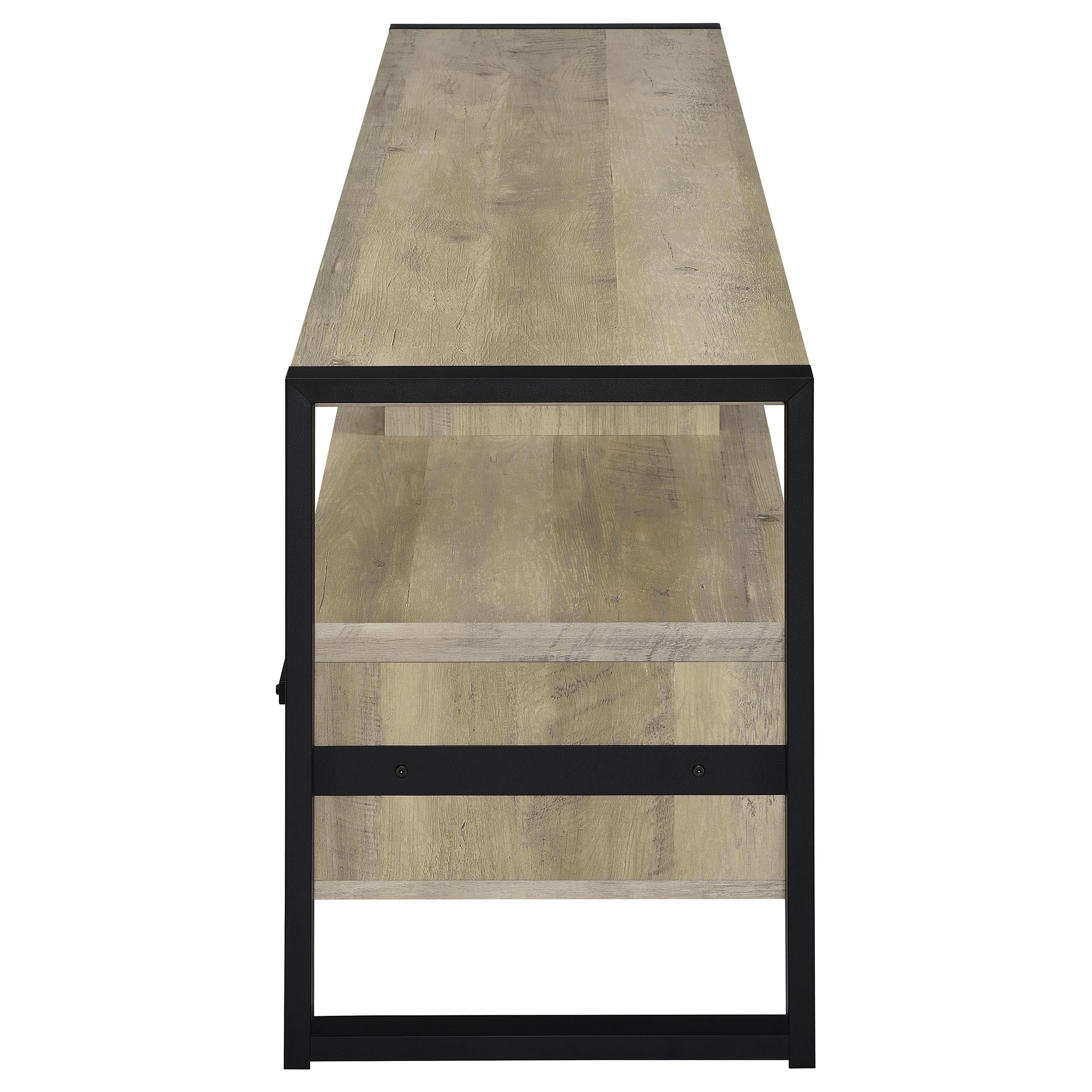 James 3-drawer Engineered Wood 71-inch TV Stand Distressed Pine