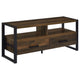 Mueble para TV James de 48 pulgadas, de madera de ingeniería con dos cajones, color pino oscuro