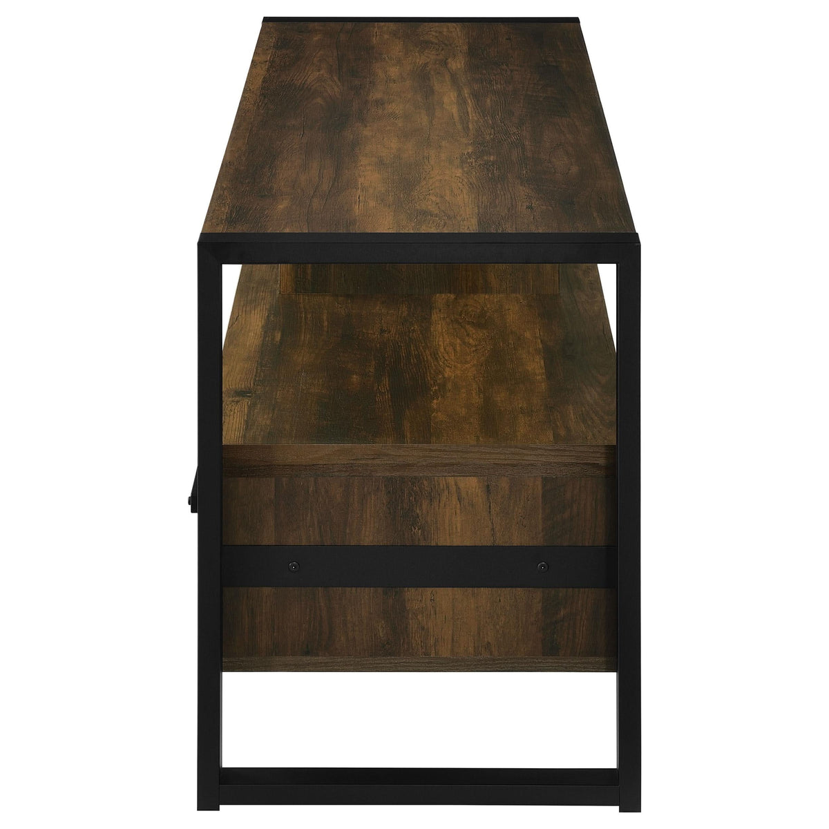Mueble para TV James de 48 pulgadas, de madera de ingeniería con dos cajones, color pino oscuro