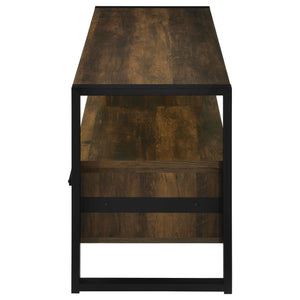 Mueble para TV James de 48 pulgadas, de madera de ingeniería con dos cajones, color pino oscuro
