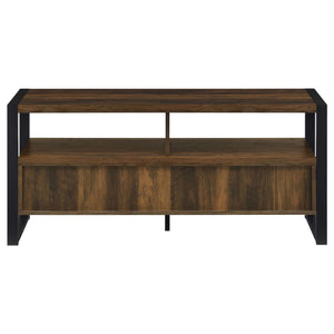 Mueble para TV James de 48 pulgadas, de madera de ingeniería con dos cajones, color pino oscuro