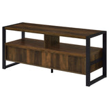Mueble para TV James de 48 pulgadas, de madera de ingeniería con dos cajones, color pino oscuro