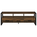 Mueble para TV James de 60 pulgadas, de madera de ingeniería con 3 cajones, color pino oscuro