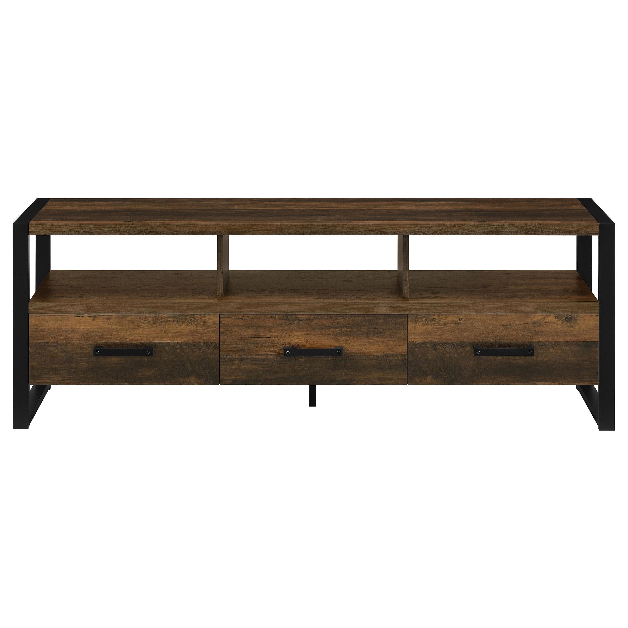 James 3-drawer Engineered Wood 60-inch TV Stand Dark Pine
