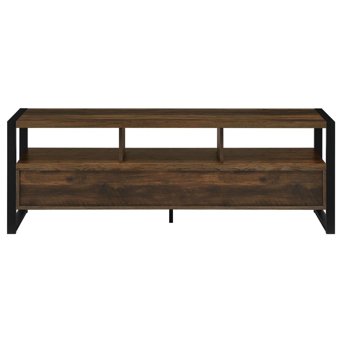 Mueble para TV James de 60 pulgadas, de madera de ingeniería con 3 cajones, color pino oscuro