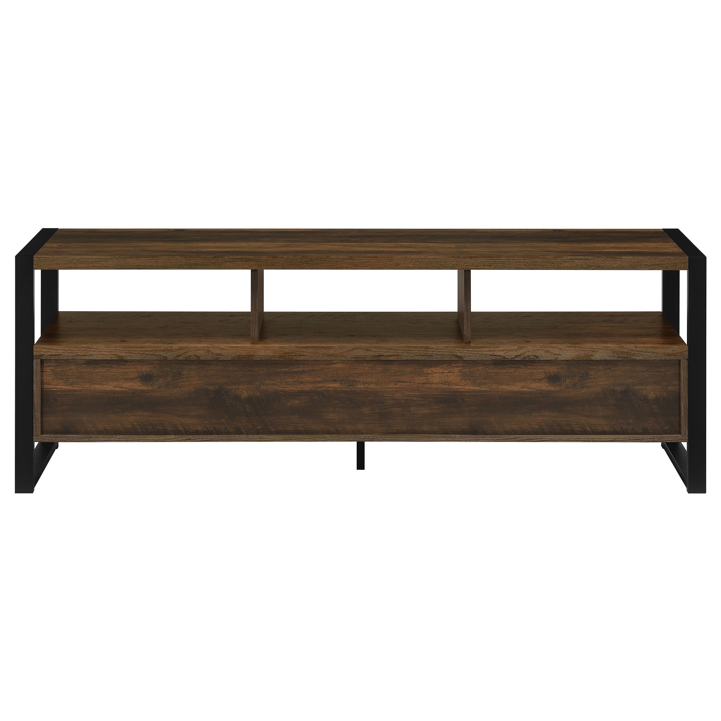 James 3-drawer Engineered Wood 60-inch TV Stand Dark Pine