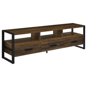 James 3-drawer Engineered Wood 71-inch TV Stand Dark Pine