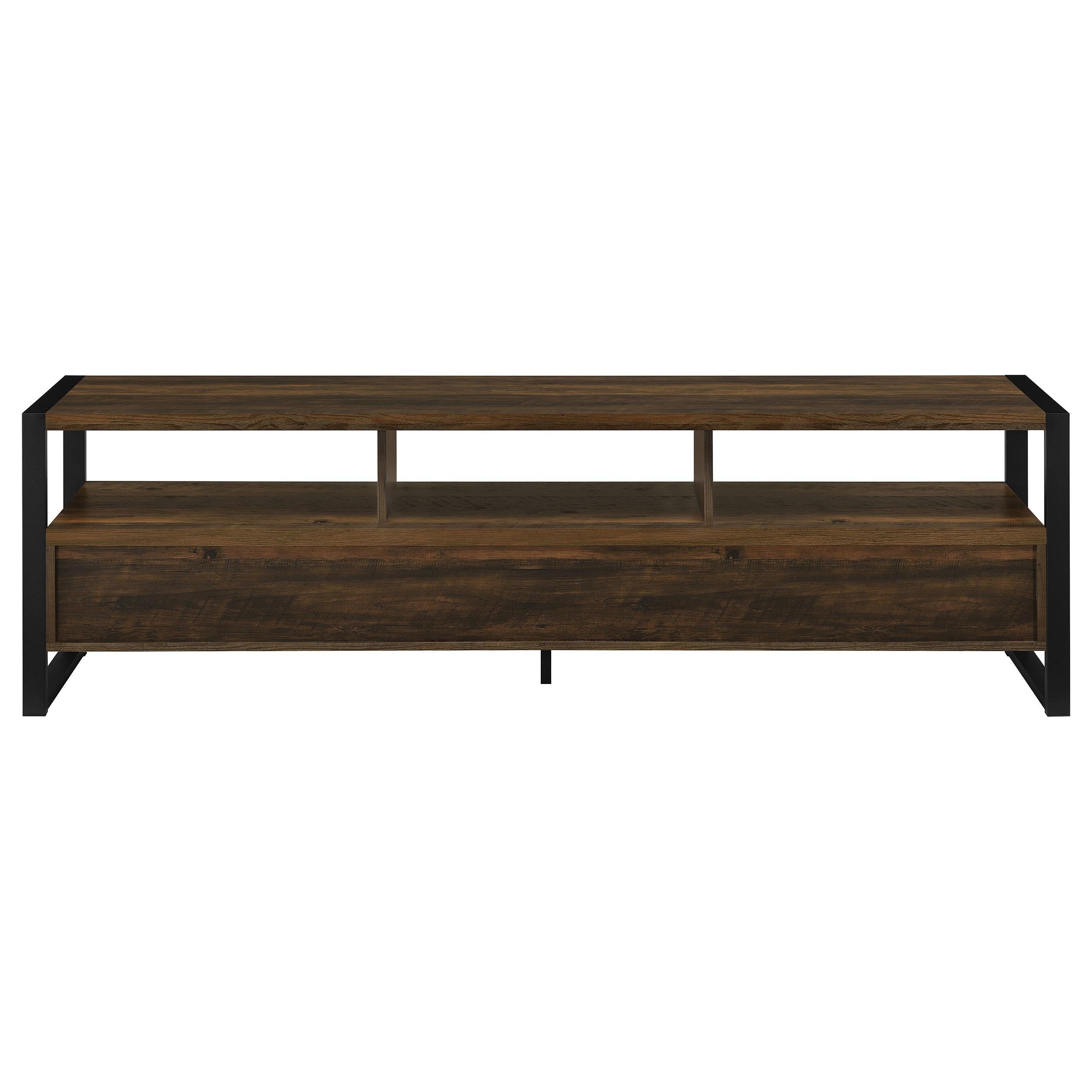 James 3-drawer Engineered Wood 71-inch TV Stand Dark Pine