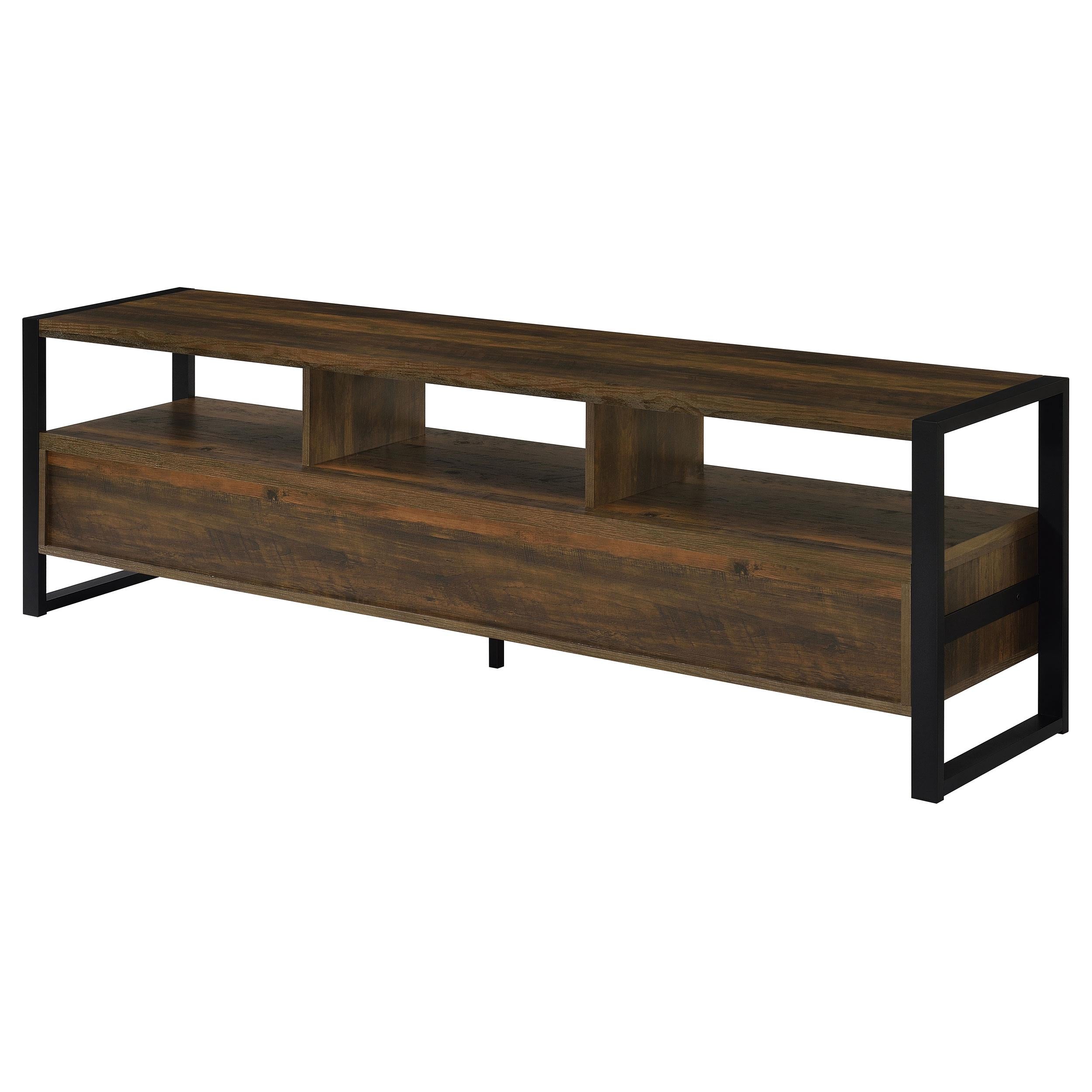 James 3-drawer Engineered Wood 71-inch TV Stand Dark Pine