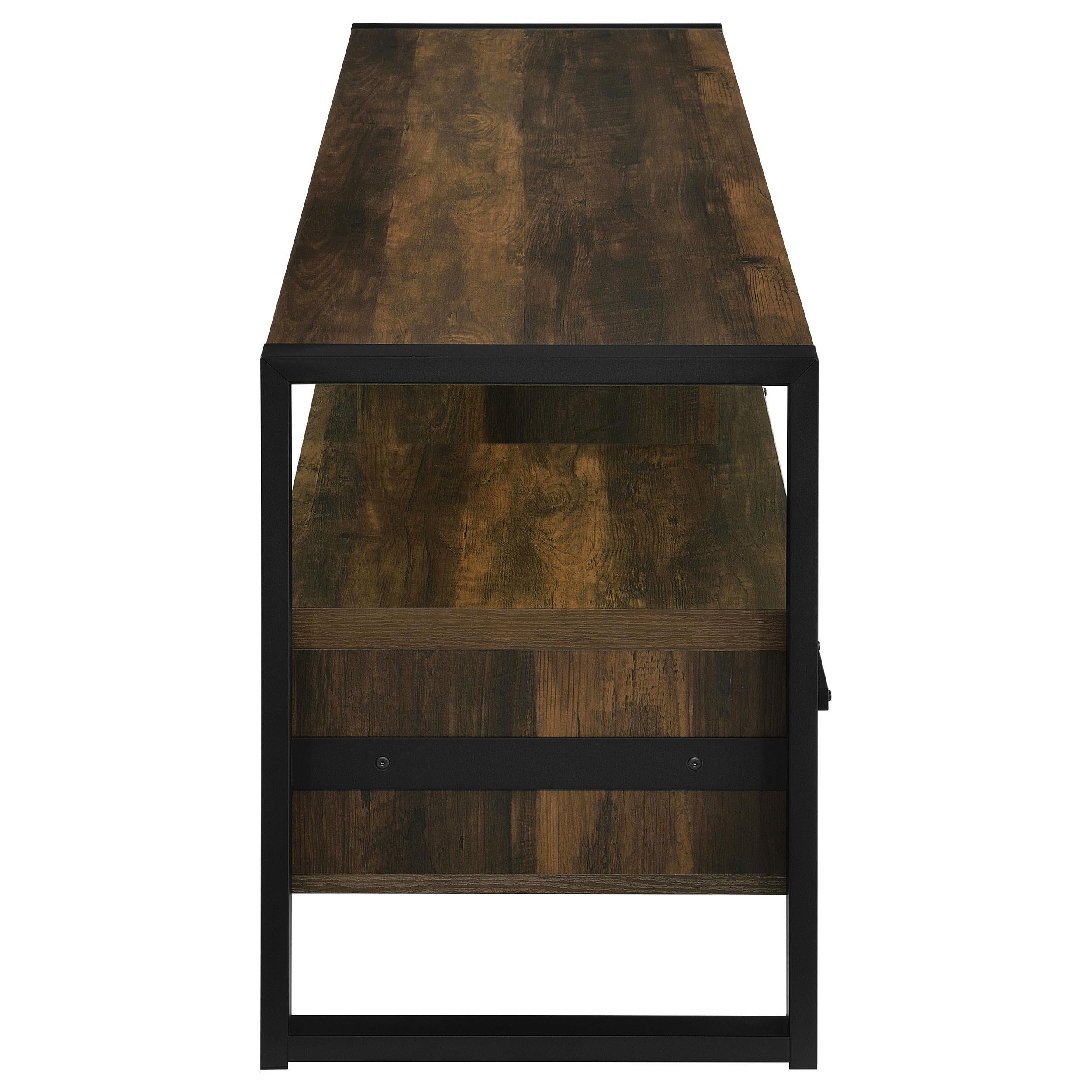 James 3-drawer Engineered Wood 71-inch TV Stand Dark Pine