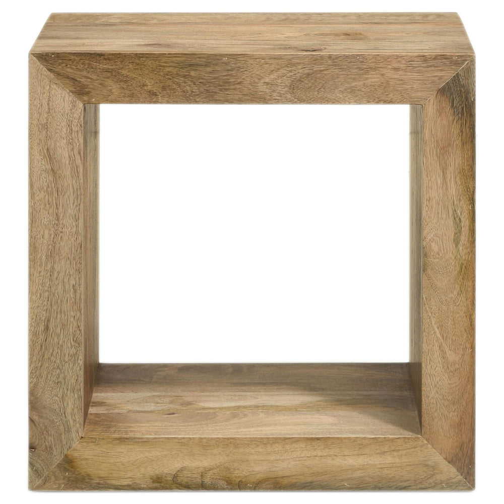 Juego de mesa auxiliar y de centro Benton de 2 piezas de mango macizo, color natural