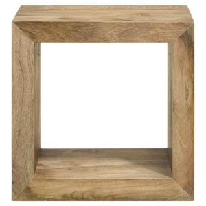 Juego de mesa auxiliar y de centro Benton de 3 piezas de mango macizo, color natural