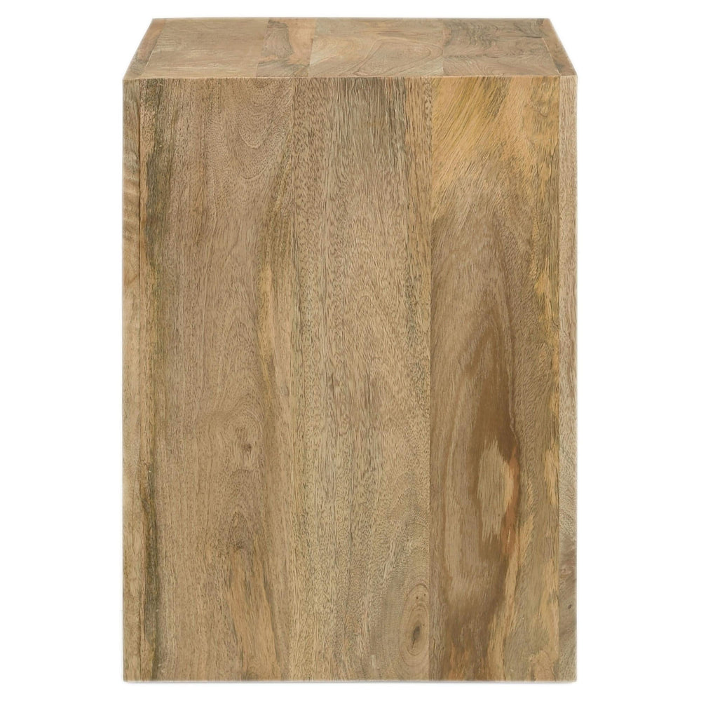 Juego de mesa auxiliar y de centro Benton de 3 piezas de mango macizo, color natural