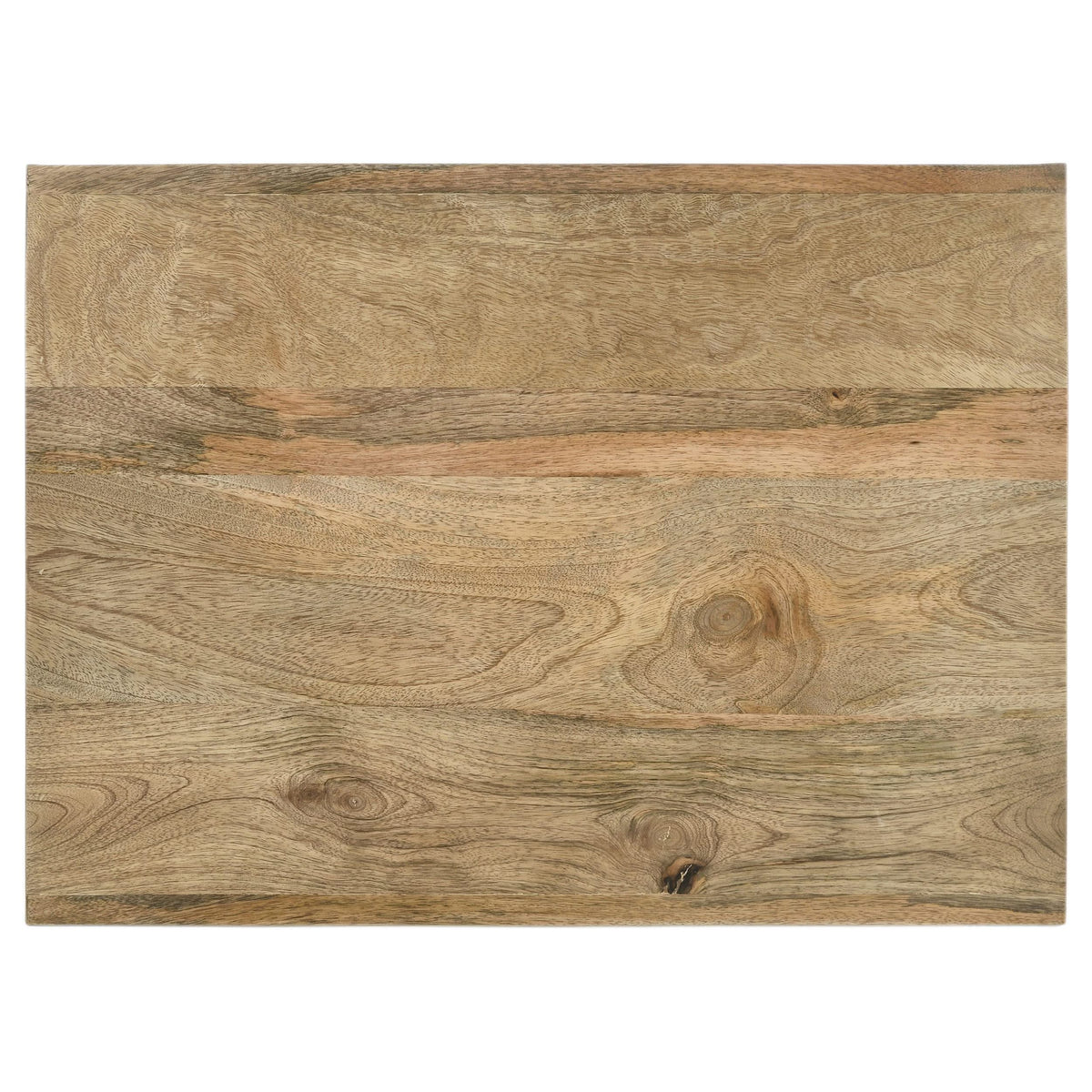 Juego de mesa auxiliar y de centro Benton de 3 piezas de mango macizo, color natural