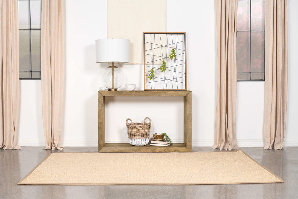 Consola de sofá rectangular Benton de madera maciza natural