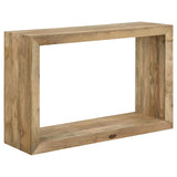 Consola de sofá rectangular Benton de madera maciza natural