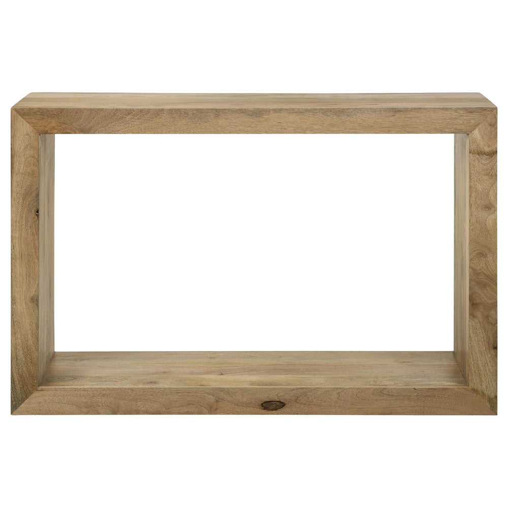 Consola de sofá rectangular Benton de madera maciza natural
