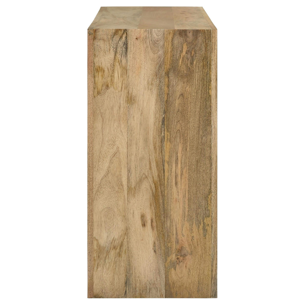 Consola de sofá rectangular Benton de madera maciza natural