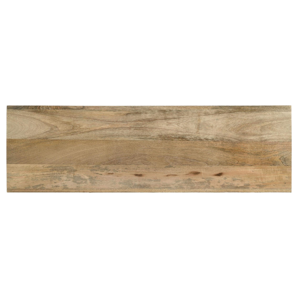 Consola de sofá rectangular Benton de madera maciza natural