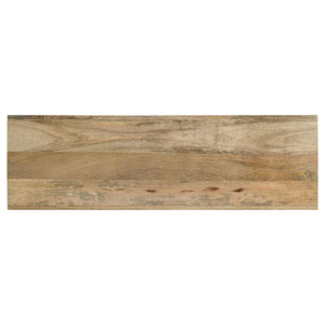 Consola de sofá rectangular Benton de madera maciza natural