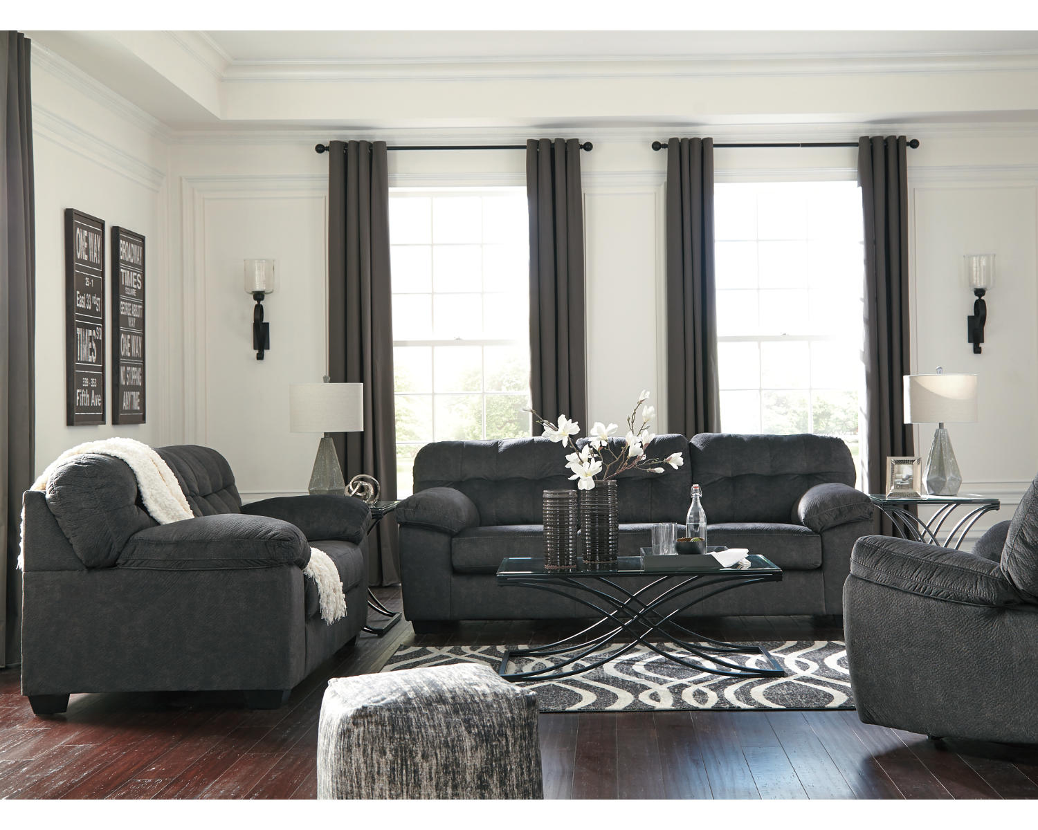 Accrington Sofa and Loveseat with Recliner